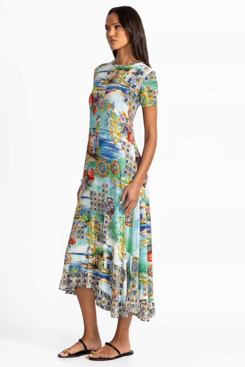 Johnny Was THE JANIE FAVORITE ASYMMETRIC HEM SHORT DRESS