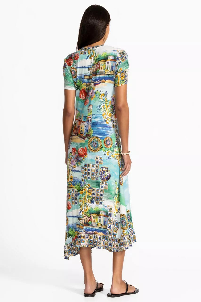 Johnny Was THE JANIE FAVORITE ASYMMETRIC HEM SHORT DRESS