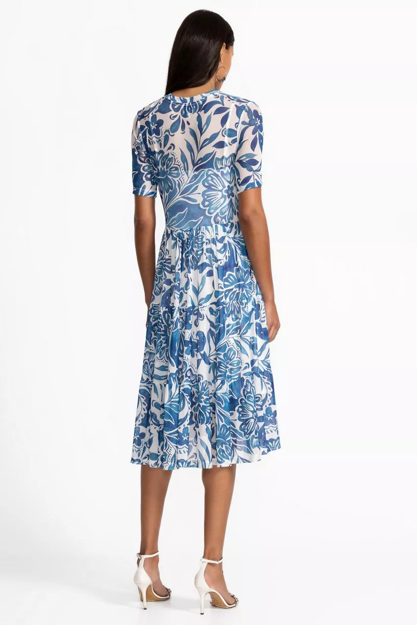 Johnny Was MESH TIERED DRESS