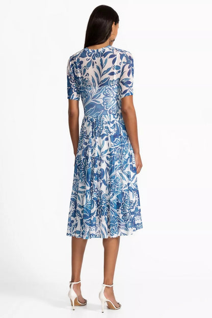 Johnny Was MESH TIERED DRESS