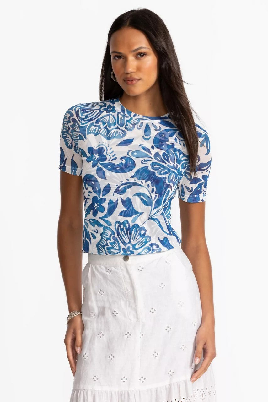 Johnny Was ELEANOR SHORT SLEEVE MESH TEE