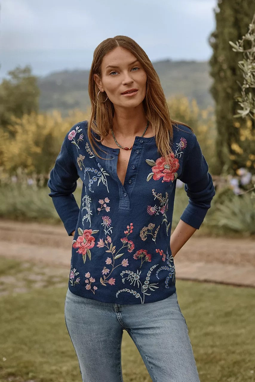 Johnny Was MIXED MEDIA HENLEY THERMAL