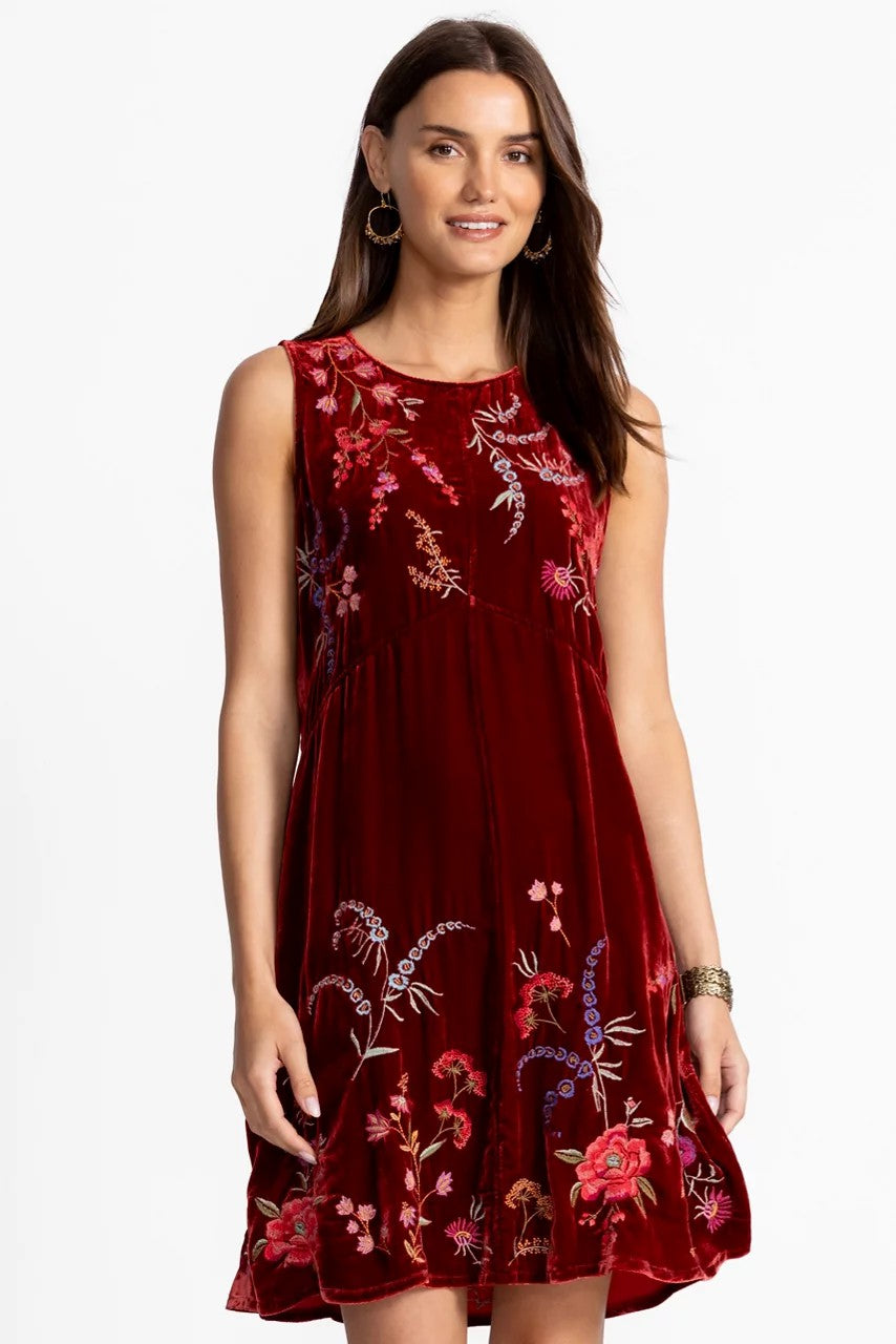 Johnny Was VELVET CHEVRON TANK DRESS