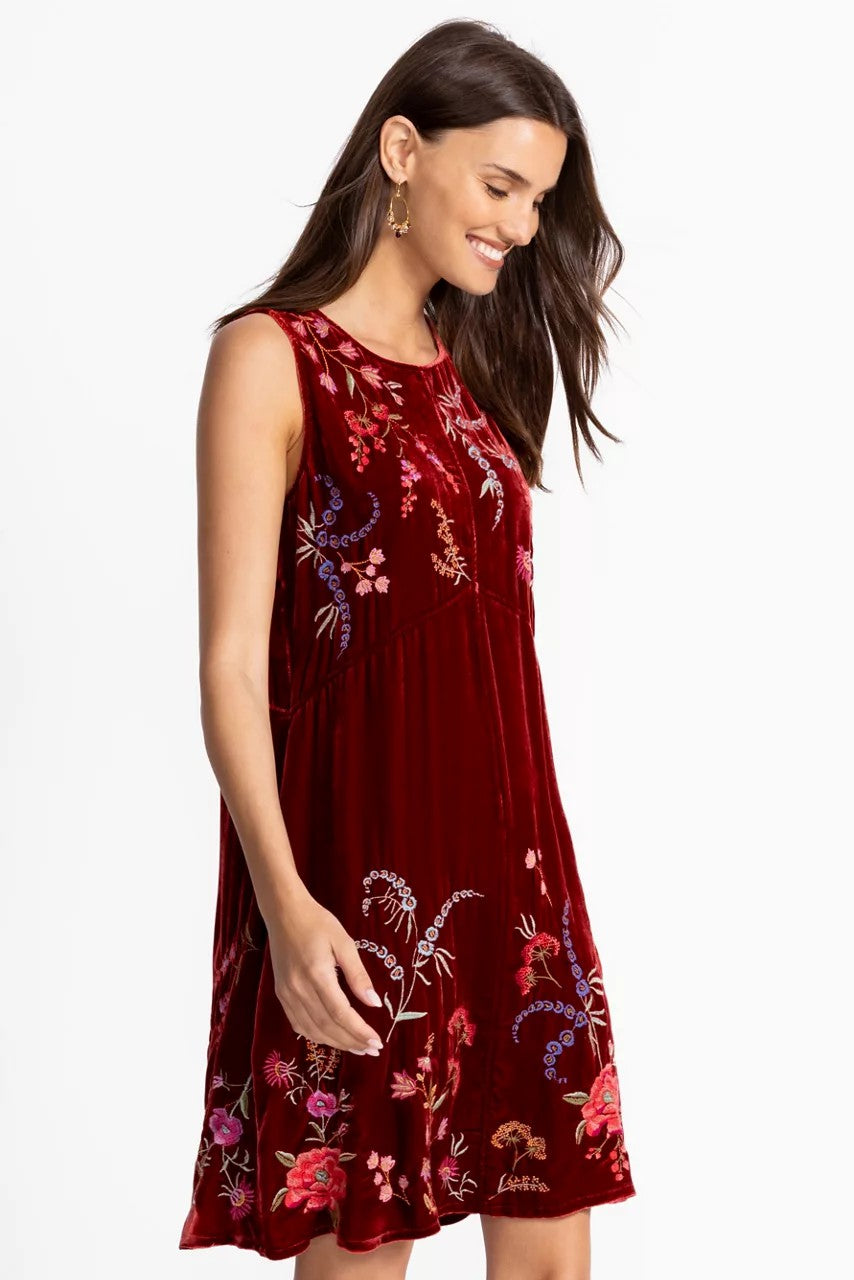 Johnny Was VELVET CHEVRON TANK DRESS