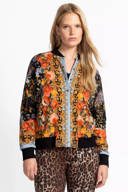 Johnny Was FRENCH TERRY BOMBER JACKET