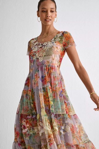 Johnny Was YASMINE MESH DRESS