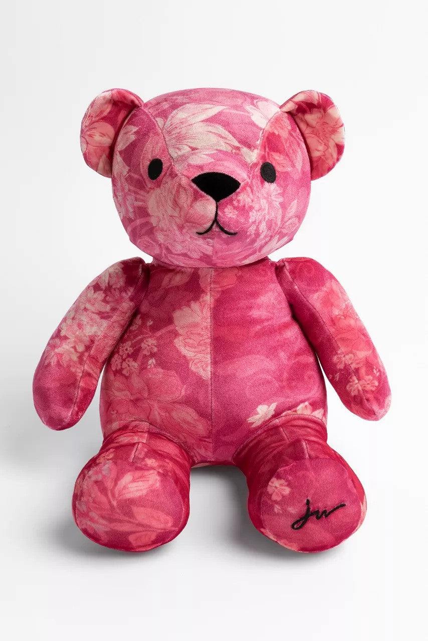 Johnny Was PINK PRINTED VELVET BEAR