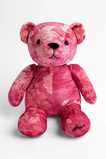 Johnny Was PINK PRINTED VELVET BEAR