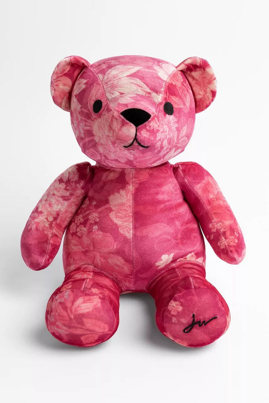 Johnny Was PINK PRINTED VELVET BEAR