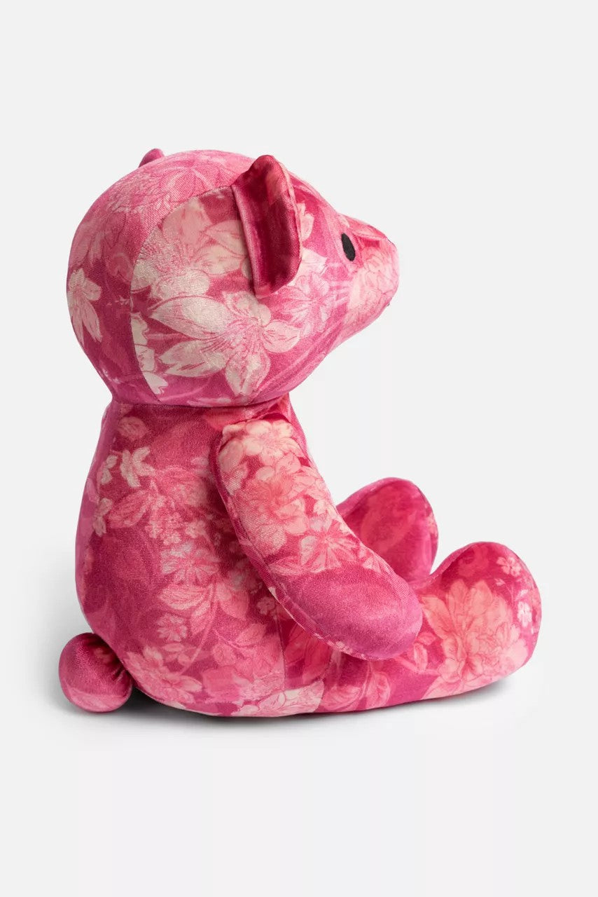 Johnny Was PINK PRINTED VELVET BEAR