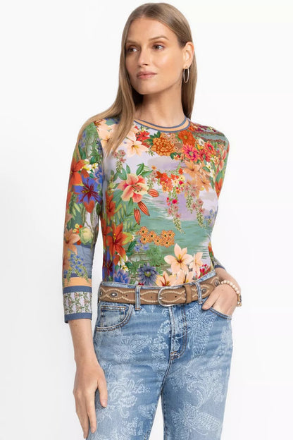 Johnny Was THE JANIE FAVORITE 3/4 SLEEVE CREW NECK