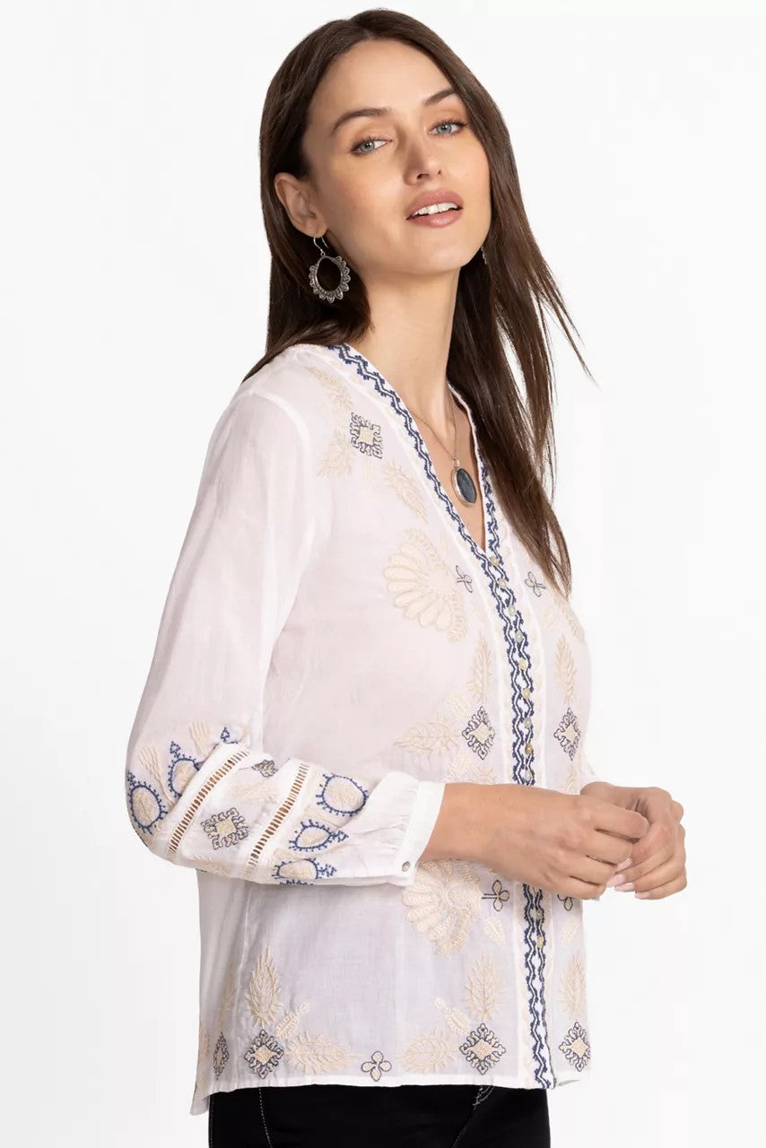 Johnny Was BUTTON FRONT LISBON BLOUSE