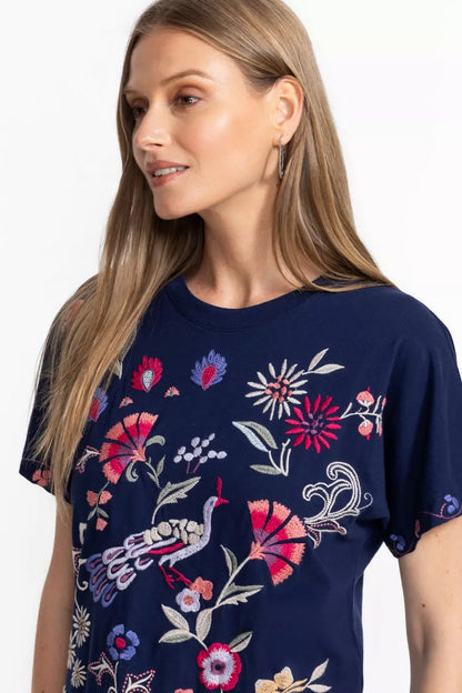 Johnny Was SIDE SLIT DOLMAN TEE