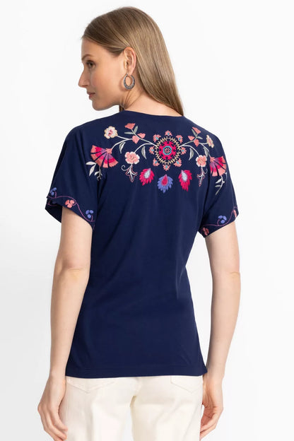 Johnny Was SIDE SLIT DOLMAN TEE