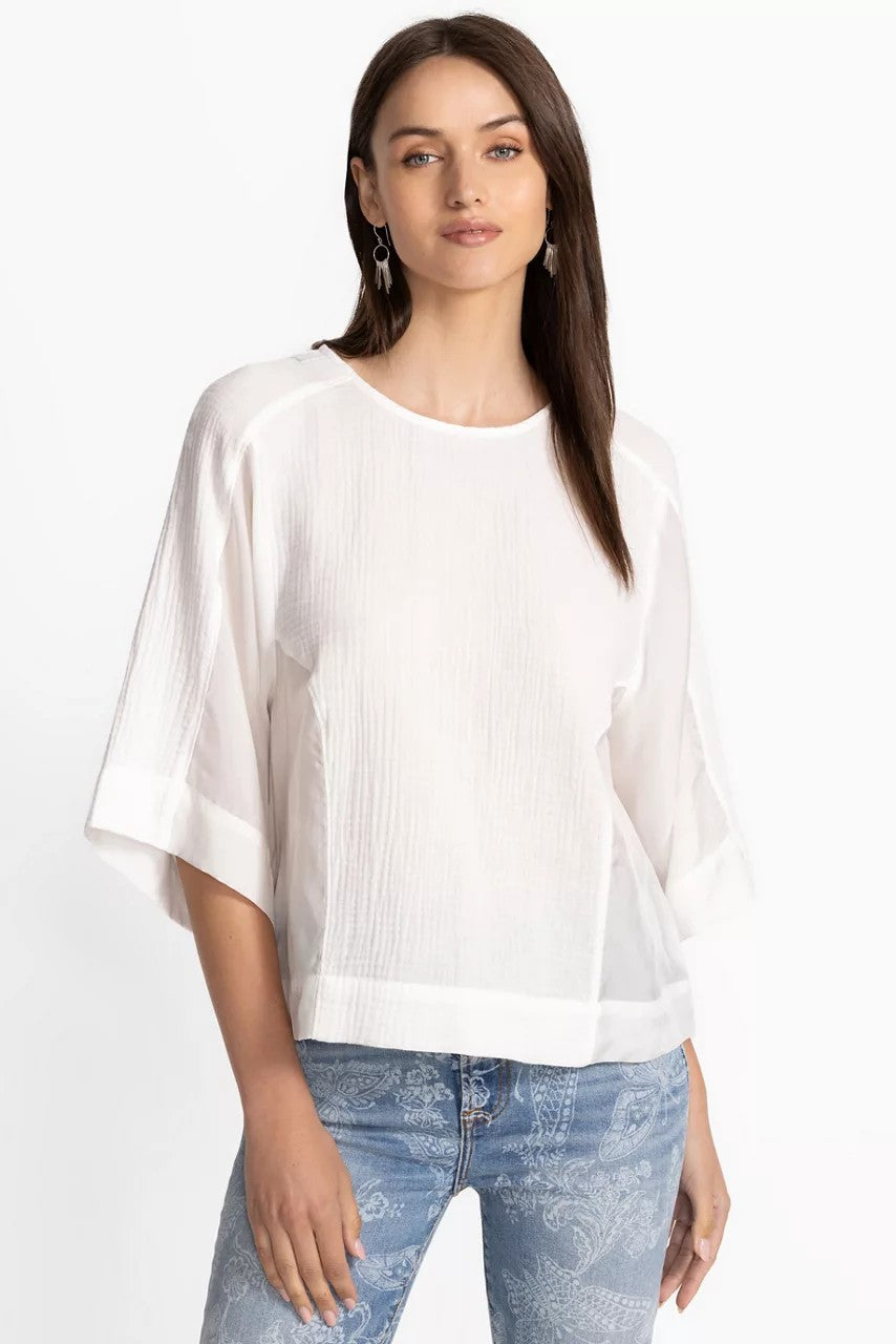 Johnny Was MIXED MEDIA DROP SHOULDER TOP