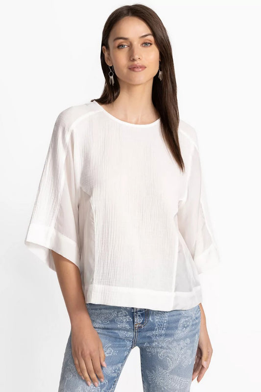Johnny Was MIXED MEDIA DROP SHOULDER TOP