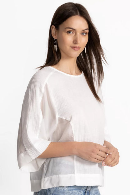 Johnny Was MIXED MEDIA DROP SHOULDER TOP