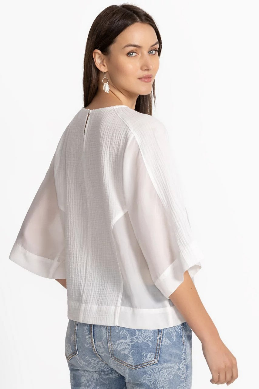 Johnny Was MIXED MEDIA DROP SHOULDER TOP