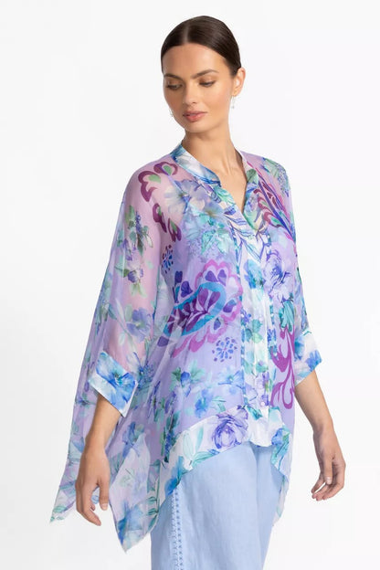 Johnny Was KATIA OVERSIZED CONTRAST BLOUSE
