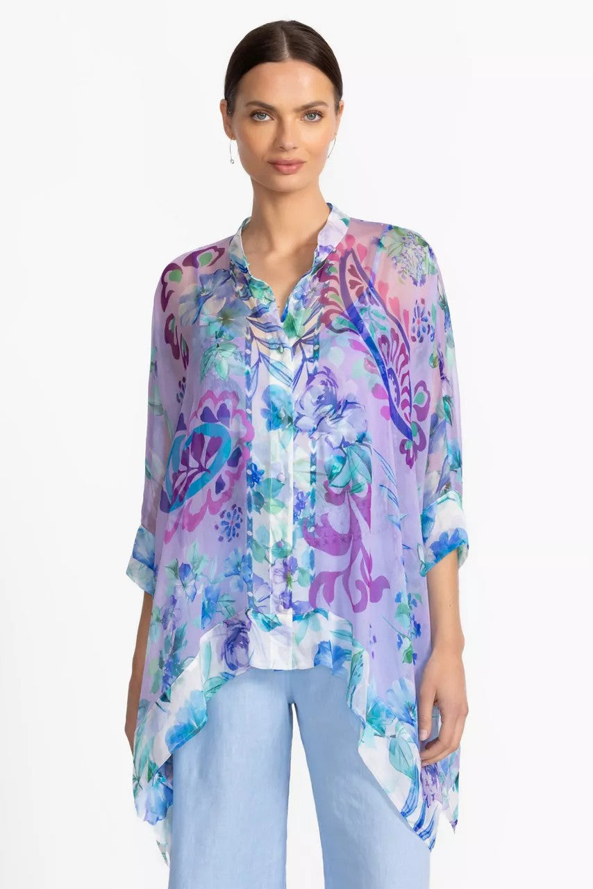 Johnny Was KATIA OVERSIZED CONTRAST BLOUSE