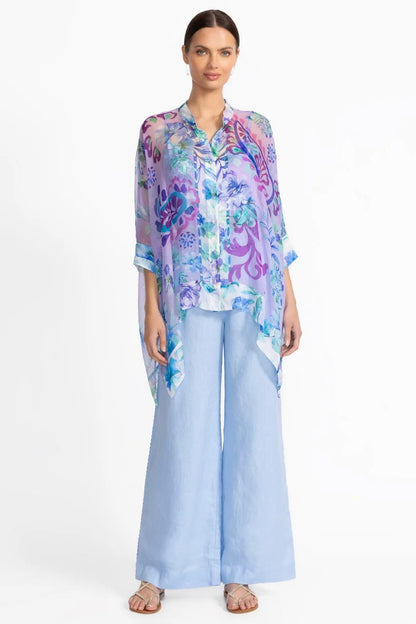 Johnny Was KATIA OVERSIZED CONTRAST BLOUSE