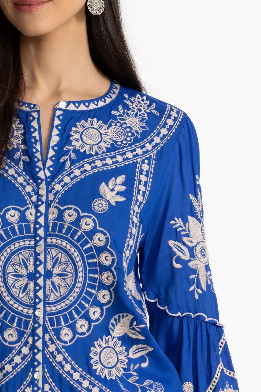 Johnny Was SCALLOP SLEEVE BLOUSE
