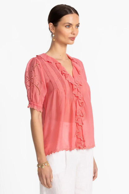 Johnny Was ANETTE RUFFLE BLOUSE