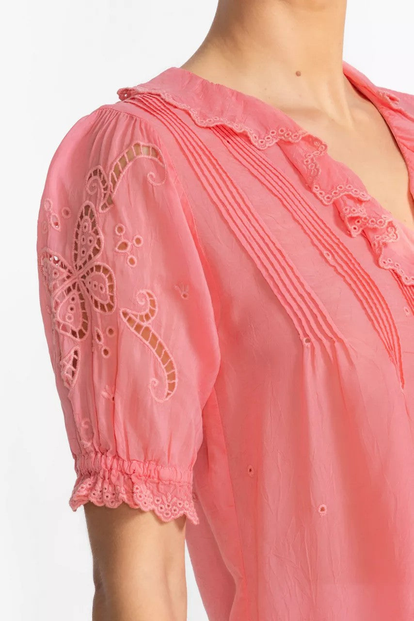 Johnny Was ANETTE RUFFLE BLOUSE
