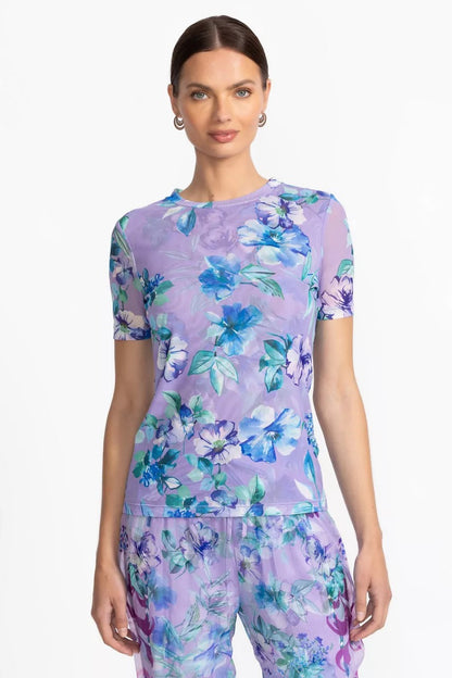 Johnny Was ELEANOR SHORT SLEEVE MESH TEE