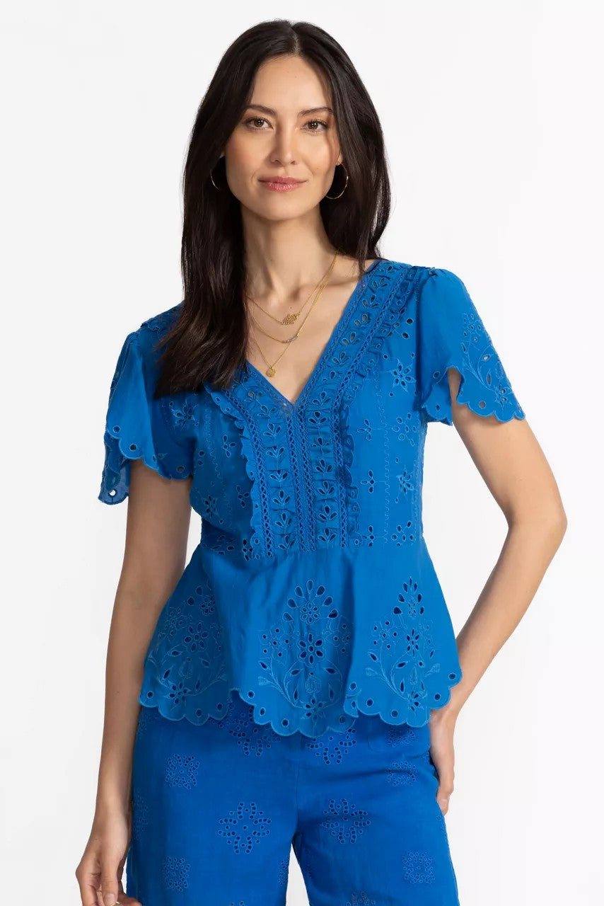 Johnny Was ELIZABETH PEPLUM BLOUSE