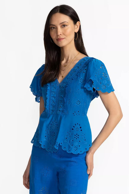 Johnny Was ELIZABETH PEPLUM BLOUSE