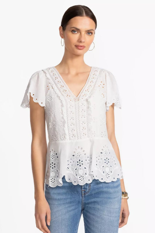 Johnny Was ELIZABETH PEPLUM BLOUSE