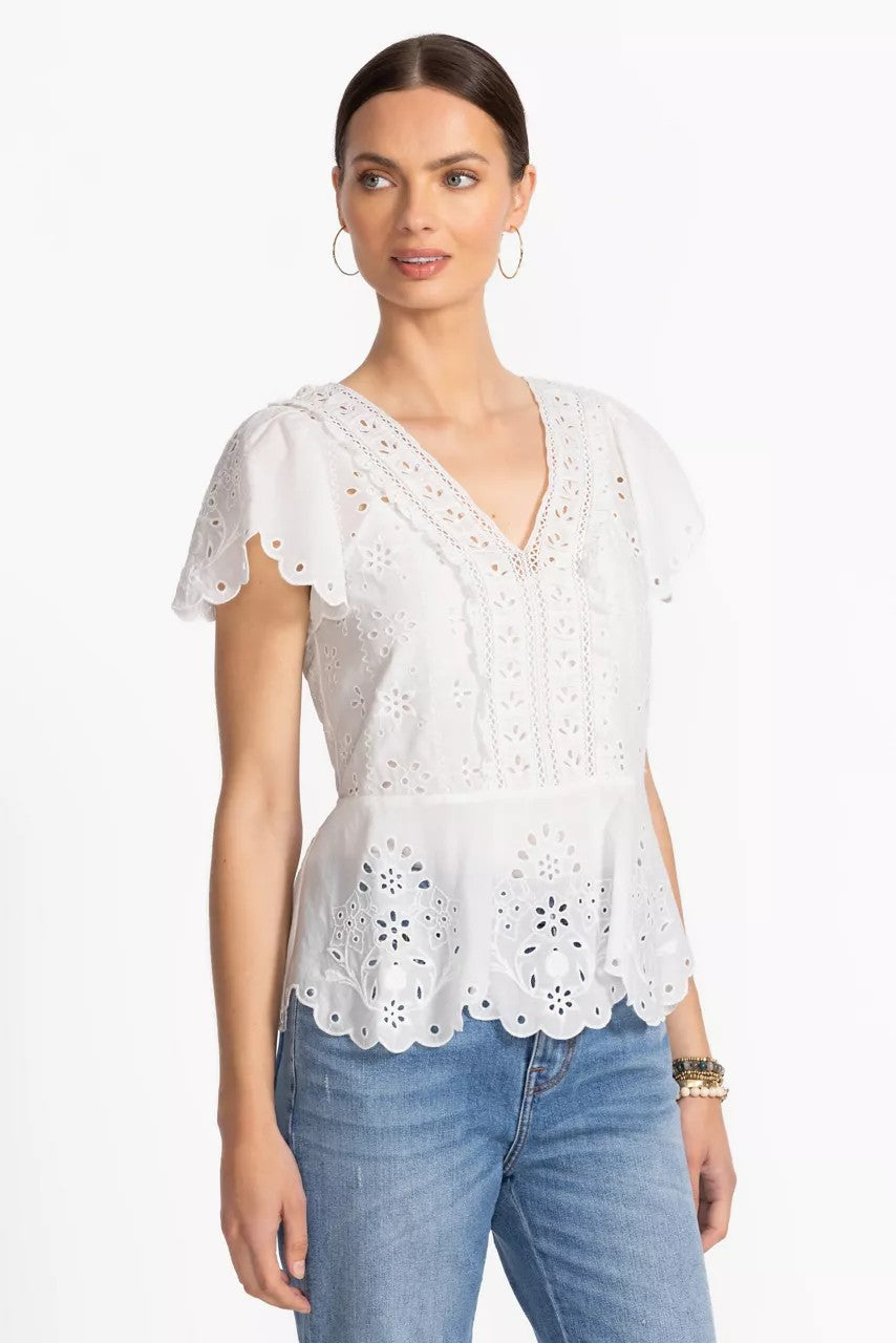 Johnny Was ELIZABETH PEPLUM BLOUSE