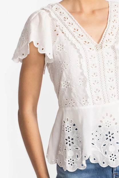 Johnny Was ELIZABETH PEPLUM BLOUSE