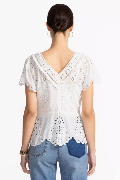Johnny Was ELIZABETH PEPLUM BLOUSE