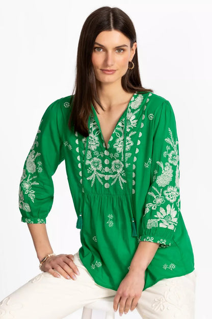 Johnny Was 3/4 SLEEVE PRAIRIE BLOUSE
