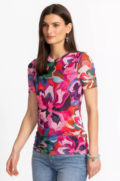 Johnny Was ELEANOR SHORT SLEEVE MESH TEE