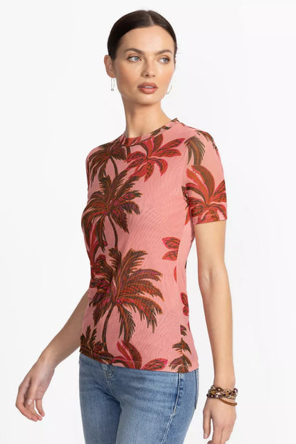 Johnny Was ELEANOR SHORT SLEEVE MESH TEE