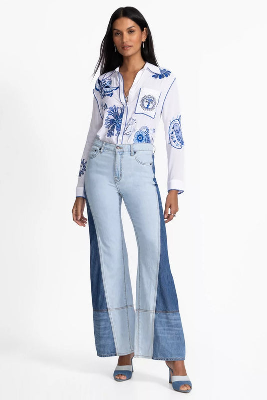 Johnny Was THE PIECED STRAIGHT FLARE JEAN