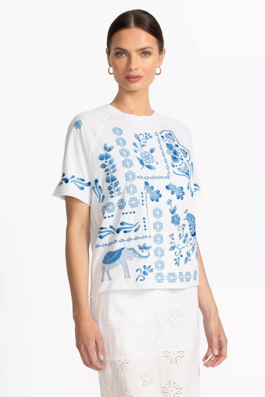 Johnny Was RAW EDGE RAGLAN BOXY TEE