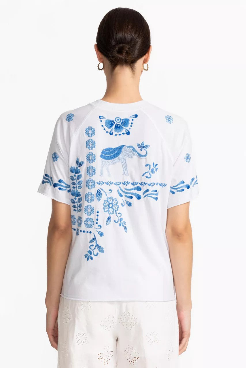Johnny Was RAW EDGE RAGLAN BOXY TEE
