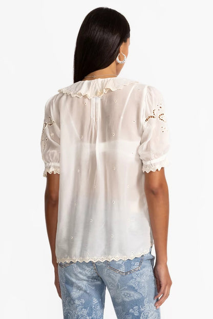 Johnny Was ANETTE RUFFLE BLOUSE