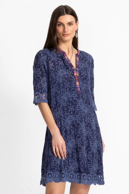 Johnny Was MALFI MANDARIN COLLAR DRESS