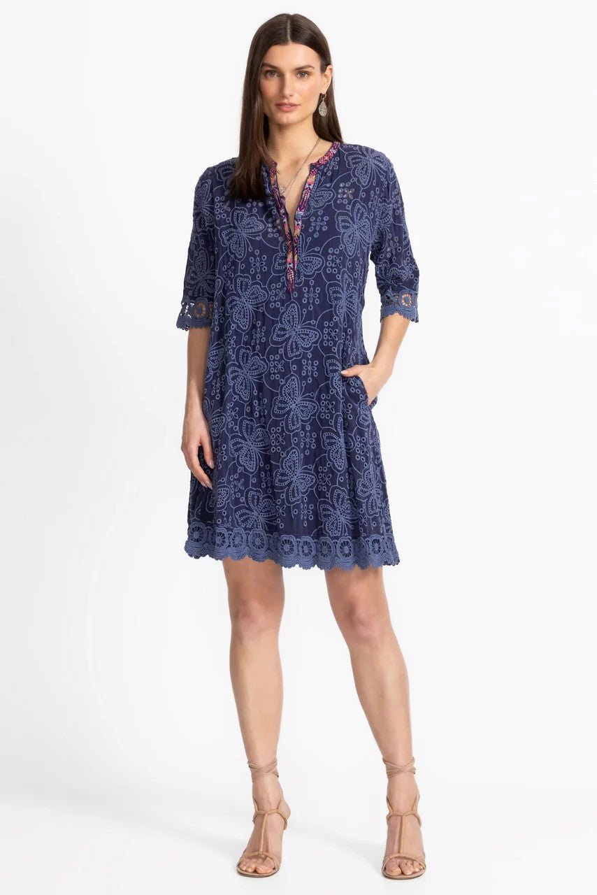 Johnny Was MALFI MANDARIN COLLAR DRESS