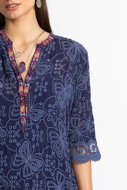 Johnny Was MALFI MANDARIN COLLAR DRESS