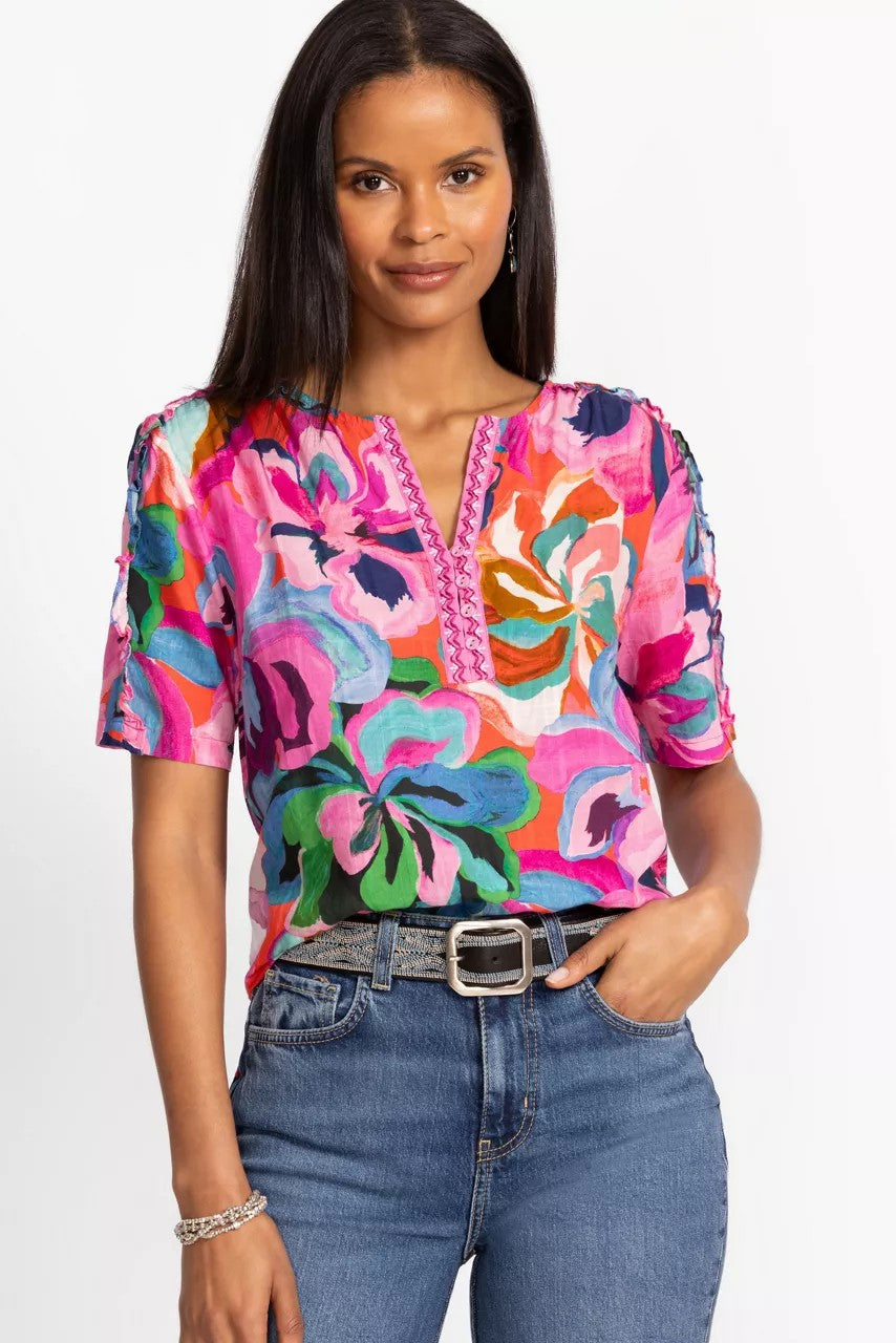 Johnny Was RUFFLE SEAM TOP