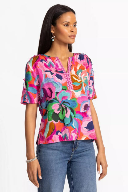 Johnny Was RUFFLE SEAM TOP