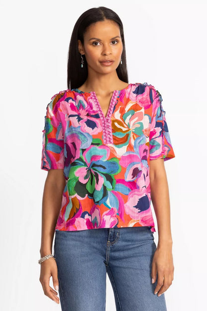 Johnny Was RUFFLE SEAM TOP