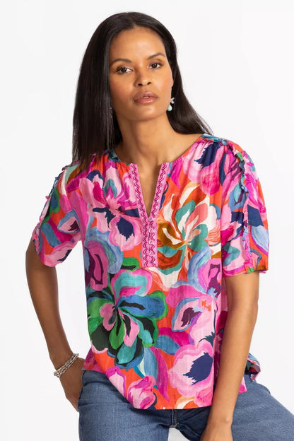 Johnny Was RUFFLE SEAM TOP