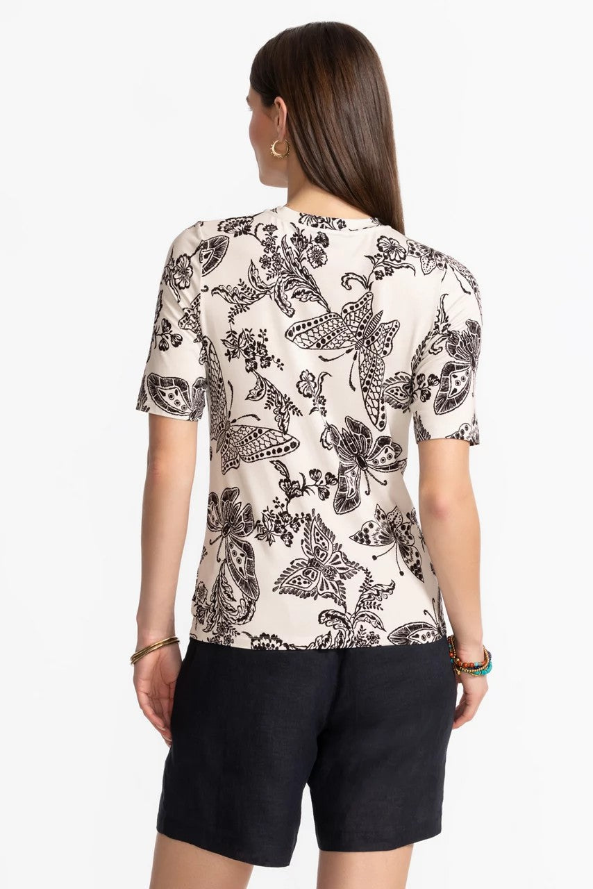 Johnny Was THE JANIE FAVORITE FITTED ELBOW SLEEVE TEE